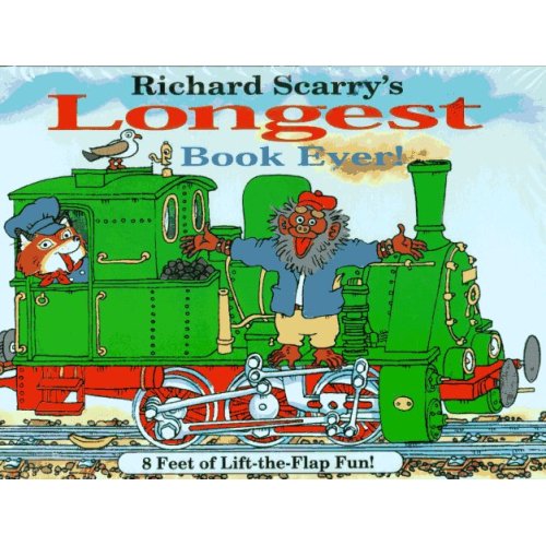 【Richard Scarry's Longest Book Ever/8 Feet of Lift-The-Flap Fun!】約255cmの汽車に変身!!